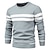 cheap Men&#039;s Pullover Sweater-Men&#039;s Sweater Pullover Sweater Jumper Knit Knitted Striped Crew Neck Stylish Outdoor Home Clothing Apparel Fall Winter Black Blue S M L