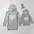 cheap Tops-Mommy and Me Tops Hoodie Cotton Heart Street Green Pink Fuchsia Long Sleeve Active Matching Outfits / Fall / Winter / Casual