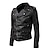 cheap Men&#039;s Jackets &amp; Coats-Men&#039;s PU Leather Jacket Faux Leather Coat Motorcycle Biker Belted Rider Fashion Style  Winter Casual Daily Outdoor Work Black Warm Outwear Tops Zip Pocket