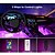cheap Car Interior Ambient Lights-4PCs Interior Car Strip Lights 48LED Ambient Lights with APP Voice Control Remote Music Sync Color Change RGB Under Dash Car Lighting Kit with Charger 12V