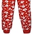 baratos Pijamas-Olhar de família Pijamas Animal Papai Noel Esporte Imprimir Vermelho Azul Manga Longa Ativo Roupas Combinando