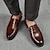 abordables Zapatillas sin cordones y mocasines de hombre-Mocasines y zapatos sin cordones de vestir para hombre, mocasines de fiesta y de noche informales de negocios vintage de talla grande, negro, marrón, otoño e invierno