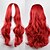 baratos Peruca para Fantasia-perucas vermelhas para mulheres peruca cosplay peruca sintética encaracolado ondulado ondulado peruca assimétrica longo cabelo sintético vermelho linha fina peruca vermelha de halloween
