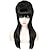 halpa Räätälöidyt peruukit-keskiaikainen peruukki cosplay peruukki aaltoileva keskiosa peruukki kuvassa synteettiset hiukset naisille musta