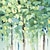 cheap Floral/Botanical Paintings-Large Original Oil Painting 100% Handmade Hand Painted Wall Art On Canvas Forest Green Abstract Couple Tree Landscape Home Decoration Decor Rolled Canvas With Stretched Frame