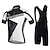 cheap Men&#039;s Clothing Sets-21Grams Men&#039;s Cycling Jersey with Bib Shorts Short Sleeve Mountain Bike MTB Road Bike Cycling White Green Yellow Fashion Plus Size Bike Clothing Suit 3D Pad Breathable Quick Dry Back Pocket Sweat
