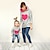 cheap Tops-Mommy and Me Tops Hoodie Cotton Heart Street Green Pink Fuchsia Long Sleeve Active Matching Outfits / Fall / Winter / Casual