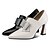 cheap Women&#039;s Heels-Women&#039;s Heels Rhinestone Bowknot Flare Heel Pointed Toe Business Vintage Daily Office PU Leather Loafer Fall Spring Black Beige