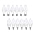 billiga LED-kronljus-12st 6w ljus kandelaber led glödlampa 600lm e14 c37 20 led pärlor smd 2835 60w halogen motsvarande varm kall vit 110-240v