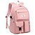 저렴한 가방-여성용 남여 공용 배낭 책가방 배낭 옥스퍼드 섬유 한 색상 조절 가능 대용량 지퍼 학교 일상 블랙 퍼플 블러슁 핑크 베이지