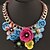 cheap Necklaces-1pc Statement Necklace Bib necklace For Women&#039;s Multicolor Party Special Occasion Birthday Synthetic Gemstones Resin Plastic Braided Bib Flower Rainbow / Congratulations / Gift