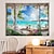 billiga Väggdekorationer-fönster landskap vägg tapet konst dekor filt gardin hängande hem sovrum vardagsrum dekoration kokosnöt träd hav hav strand