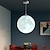 ieftine Lumini pandantive-Imprimare 3D candelabru de luna modern simplu nordic creativ lampa de luna restaurant camera de zi dormitor candelabru de luna