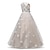 abordables Robes de fête-Kids Little Girls&#039; Dress Floral Tulle Dress Party Holiday Mesh Lace Print White Pink Beige Cotton Maxi Sleeveless Vintage Sweet Dresses Fall Spring Regular Fit