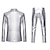 cheap Historical &amp; Vintage Costumes-Disco 1980s Pants Suits &amp; Blazers Lapel Collar Blazer Fall Adults&#039; Men&#039;s Poly / Cotton Shiny Metallic Costume Golden / Black / Silver Vintage Cosplay Long Sleeve Party Halloween Club Turndown