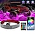 cheap Car Decoration Lights-Car Underglow Neon Accent Strip Lights Kit 8 Color Sound Active Function and Wireless Remote Control 4 PCs LED Underbody System Light Strips w/ 6FT Extension Wire &amp;amp; Cable Tie IP68