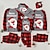 cheap Pajamas-Family Pajamas Plaid Letter Santa Claus Print Dark Red Gray Long Sleeve Mommy And Me Outfits Cute Matching Outfits