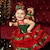 billige Julekostymer-Nisse drakter julenissen Cosplay kostyme Julkjole Ferie kjole Jente søt stil Jul Jul Barnas Dag Maskerade Barne Fest Jul polyesterfiber Kjole