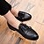 hesapli Erkek Düz Ayakkabıları ve Makosenleri-Erkek Mokasen &amp; Bağcıksız Ayakkabılar Günlük Nostaljik Klasik Günlük Parti ve Gece Tüylü Siyah Sonbahar Kış