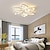 abordables Plafonniers encastrés et semi-encastrés-plafonnier acrylique moderne 27,3 pouces 65w led feuille d&#039;érable fleur design réglable lumière branche lustre installation intégrée lustre lampe adapté pour salon chambre et restaurant