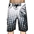cheap Swim Trunks &amp; Board Shorts-Men&#039;s Swim Trunks Swim Shorts Quick Dry Board Shorts Bathing Suit with Pockets Drawstring Swimming Surfing Beach Water Sports Grid Pattern Summer
