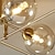billiga Takfasta och semitakfasta taklampor-96 cm lanterndesign plan taklampa led ljuskronor metall elektropläterad modern 220-240v