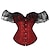 ieftine Costume Vintage &amp; Istorice-corset overbust cu dantelă florală pentru femei bustieră corset overbust cu dezosare bodyshaper lenjerie top rococo punk și gotic