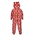 preiswerte Pyjamas-Familie Pyjamas Tier Weihnachtsmann Sport Bedruckt Rote Blau Langarm Aktiv Passende Outfits