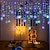 cheap LED String Lights-3.5m 96pcs LED Snowflake Star Curtain String Lights with 8 Flash Modes Plug in Fairy Garland Lights for Window Curtain Home Holiday Party Outdoor Décor Waterproof