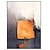 voordelige Verf-olieverfschilderij handgemaakte handgeschilderde kunst aan de muur modern grijs en oranje abstract minimalistische woondecoratie decor gerold canvas geen frame niet uitgerekt