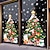 お買い得  クリスマス飾り-両面クリスマスの装飾 クリスマスステッカー ショッピングモールのガラス窓の装飾ステッカー クリスマスツリー 静電ステッカー 明けましておめでとうございます