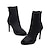 cheap Dance Boots-Women&#039;s Latin Dance Clubwear Salsa Shoes Dance Boots Party Dailywear Practice Socks Ankle Boots Heel Chain Slim High Heel Peep Toe Zipper Black Red Blue