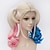 voordelige Kostuumpruiken-harley quinn probeauty paardenstaart pruiken blond roze blauwe paardenstaart golvende synthetische cosplay pruik (lang roze blauw mix blond)