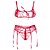 abordables Lingerie sexy-Jarretière Lingerie Ensemble Femme Dentelle Dentelle Couleur Pleine / Ensemble de Soutien-gorge &amp; Culotte / Sans Armature / strings &amp; Tangas / Soutien-gorge Sans Rembourrage / Érotique