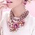 cheap Necklaces-1pc Statement Necklace Bib necklace For Women&#039;s Multicolor Party Special Occasion Birthday Synthetic Gemstones Resin Plastic Braided Bib Flower Rainbow / Congratulations / Gift