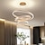 baratos Luzes pendentes-Lanterna pendente com 60 cm de design luz pendente led alumínio escovado moderno 220-240v