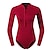 Χαμηλού Κόστους Wetsuits &amp; Diving Suits-Γυναικεία Κοντή στολή κατάδυσης Μαγιό 2 χιλιοστά CR Νεοπρένιο Στολές κατάδυσης Διατηρείτε Ζεστό Προστασία από τον ήλιο UV UPF50+ Υψηλή Ελαστικότητα Μακρυμάνικο Μποστινό Φερμουάρ -
