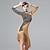 cheap Latin Dancewear-Latin Dance Dress Tassel Split Joint Women&#039;s Performance Half Sleeve Milk Fiber