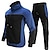 cheap Men&#039;s Hoodies &amp; Sweatshirts-Men&#039;s Tracksuit Sweatsuit Jogging Suits Black Yellow Wine Red Blue Standing Collar Color Block Patchwork Zipper 2 Piece Sports &amp; Outdoor Streetwear Streetwear Cool Casual Spring &amp;  Fall Clothing