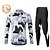 cheap Men&#039;s Clothing Sets-21Grams® Men&#039;s Long Sleeve Cycling Jersey with Tights Winter Fleece Polyester Black Dark Gray White Camo / Camouflage Bike Clothing Suit Fleece Lining 3D Pad Warm Breathable Quick Dry Sports Graphic