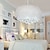 baratos Candelabros de Cristal-40/50 cm de luz pendente exclusiva LED design lustre pena de metal galvanizado contemporâneo moderno 220-240v