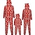 رخيصةأون بيجامات-نظرة العائلة منامة حيوان بابا نويل الرياضة طباعة أحمر أزرق كم طويل نشيط ملابس مطابقة