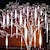 cheap LED String Lights-4 Pack Meteor Shower Rain String Lights 50cm Outdoor Christmas Lights Outdoor Decorations 100-240V 32 Tubes 960LED String Lights Waterproof for Christmas Wedding Party Christmas Trees Holiday Wedding