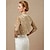 cheap Wedding Guest Wraps-Women‘s Wrap Sparkle Bolero Elegant &amp; Luxurious Shine 3/4 Length Sleeve Sequined Wedding Guest Wraps With Paillette For Wedding Spring &amp;  Fall