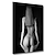 お買い得  人物画 プリント-引き伸ばされたキャンバスプリント絵画現代の抽象的な壁アールデコ大黒白裸の女の子の女性がぶら下がる準備ができて