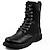 cheap Combat Boots-Men&#039;s Boots Combat Boots Plus Size Biker boots Classic British Outdoor Daily Leather Mid-Calf Boots Lace-up Black Brown Summer Fall Winter