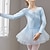 tanie Odzież do tańca dziecięca-Dziecięca odzież do tańca Balet Sukienka Jednolity Tiul Dla dziewczynek Szkolenie Spektakl Długi rękaw Tiul Bawełna