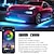 cheap Car Decoration Lights-Car Underglow Lights Exterior Kit 4PCS Underbody LED Strip Lights 8 Color Sound Active Function and Wireless Remote Control with 6FT Extension Wire Cable Tie IP68
