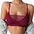 cheap Bras-Women&#039;s Wireless Bras Sports Bras Fixed Straps 3/4 Cup Deep U Breathable Lace Pure Color Pull-On Closure Date Party &amp; Evening Casual Daily Polyester Sexy 1PC Black White