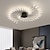 billiga Takfasta och semitakfasta taklampor-80/105/105/128/128 cm taklampa sputnik design flush metall konstnärlig stil modern stil blommig stil målade ytskikt led 220-240v
